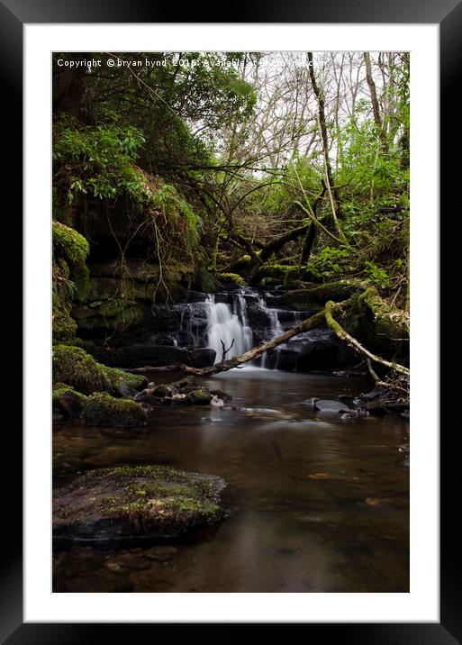 Fintry Waterfalls 2 Framed Mounted Print by bryan hynd