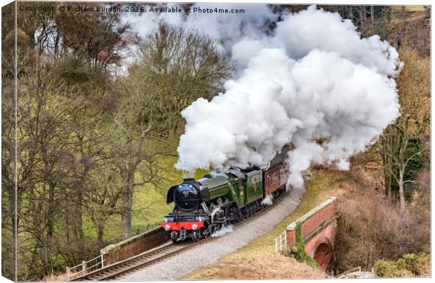 The Flying Scotsman At Darnholme Canvas Print by Richard Burdon