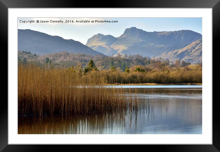 Elter Water, Cumbria Framed Mounted Print by Jason Connolly
