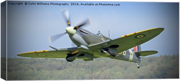 Spitfire Take Off Goodwood BOB 75  Canvas Print by Colin Williams Photography
