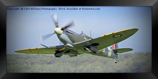 Spitfire Take Off Goodwood BOB 75  Framed Print by Colin Williams Photography