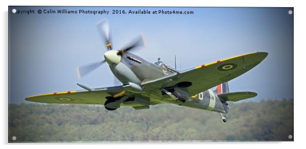 Spitfire Take Off Goodwood BOB 75  Acrylic by Colin Williams Photography
