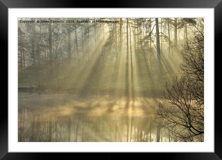 Sunrays at Tarn Hows Framed Mounted Print by Jason Connolly