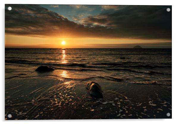 Lendalfoot Sunset Acrylic by Grant Glendinning