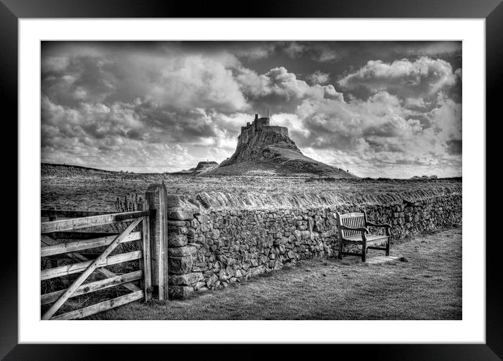 Lindisfarne Castle, Holy Island Framed Mounted Print by Colin Metcalf