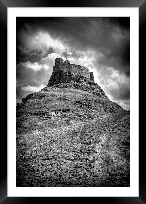 Lindisfarne Castle Approach Framed Mounted Print by Colin Metcalf