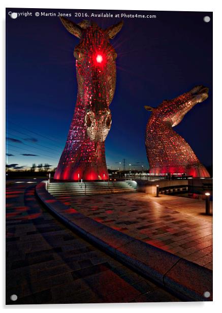 The Kelpies  Acrylic by K7 Photography