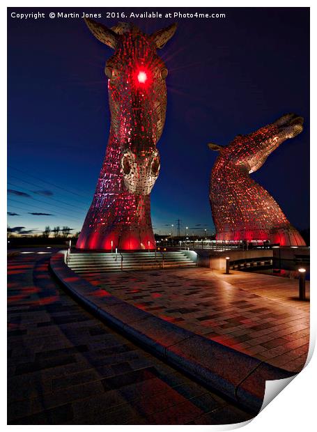 The Kelpies  Print by K7 Photography