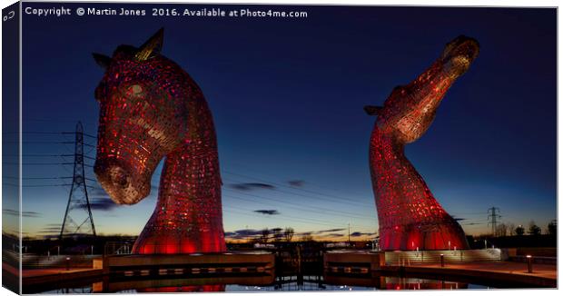 The Kelpies - The Heavy Horses of Scotlands Canals Canvas Print by K7 Photography
