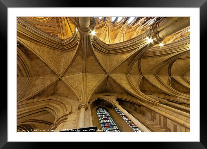 cathedral ceiling Framed Mounted Print by Kelvin Rumsby