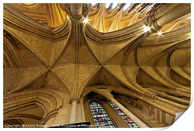 cathedral ceiling Print by Kelvin Rumsby