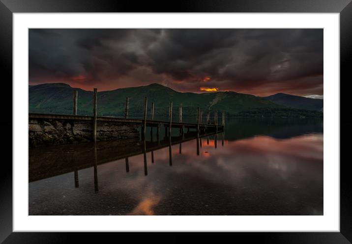 Last Light at Ashness Jetty Framed Mounted Print by Paul Andrews