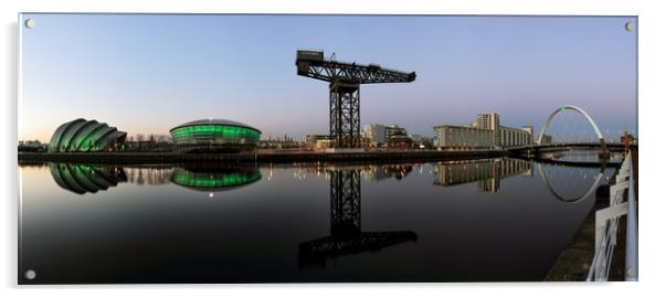 River Clyde Panorama Acrylic by Grant Glendinning