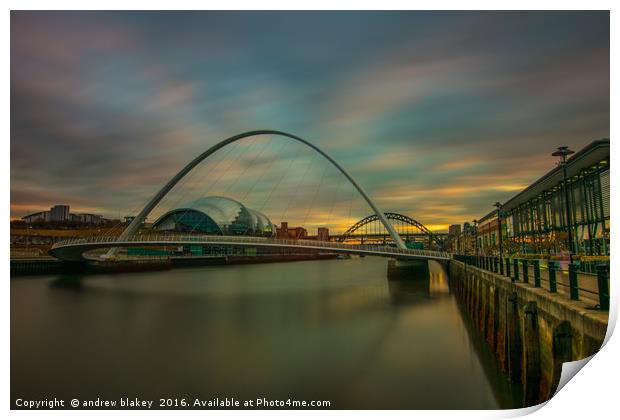Quayside Sunset Print by andrew blakey