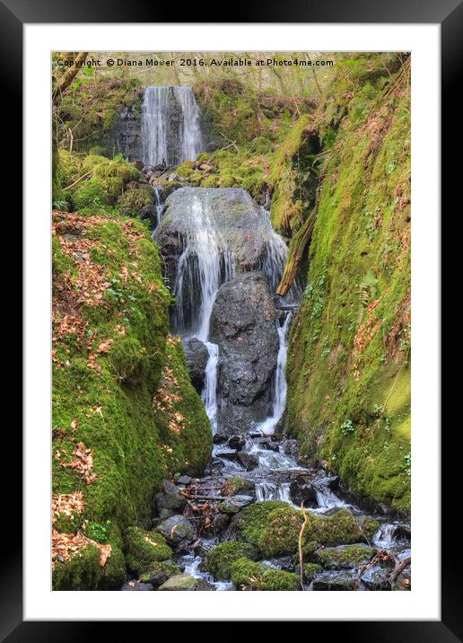 Clampit Falls Framed Mounted Print by Diana Mower