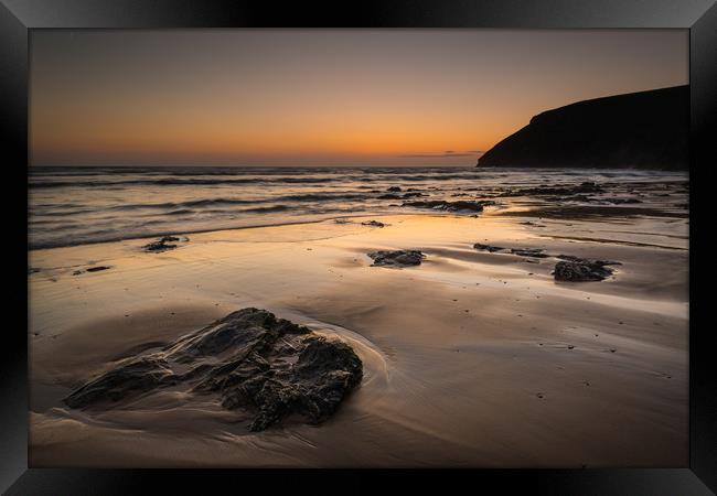 Golden Shore Framed Print by Michael Brookes