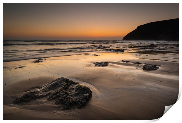 Golden Shore Print by Michael Brookes