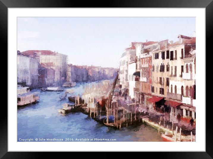 Canal Grande Framed Mounted Print by Julie Woodhouse