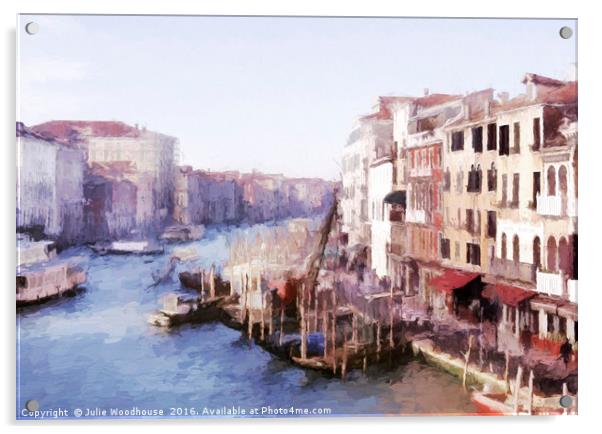 Canal Grande Acrylic by Julie Woodhouse