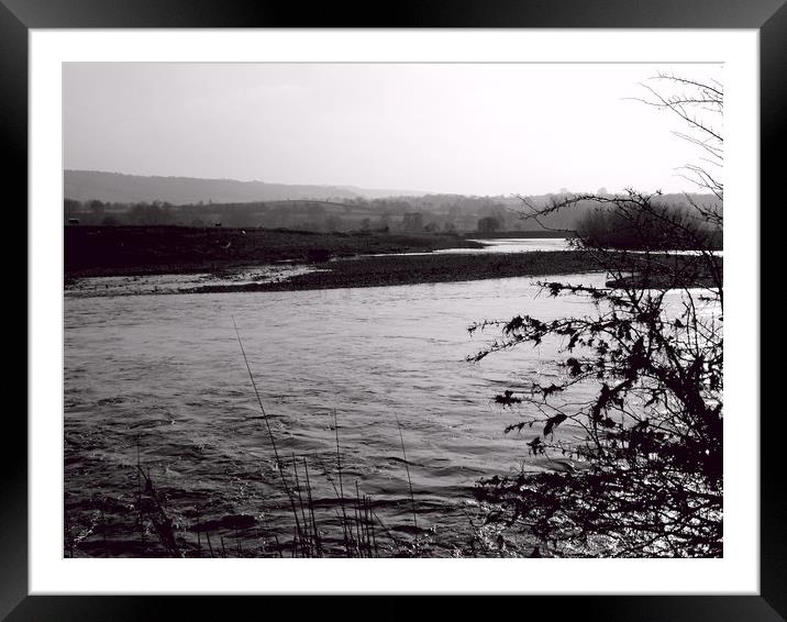 river wye herefordshire Framed Mounted Print by paul ratcliffe