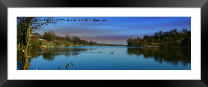 lancashire lake Framed Mounted Print by Derrick Fox Lomax