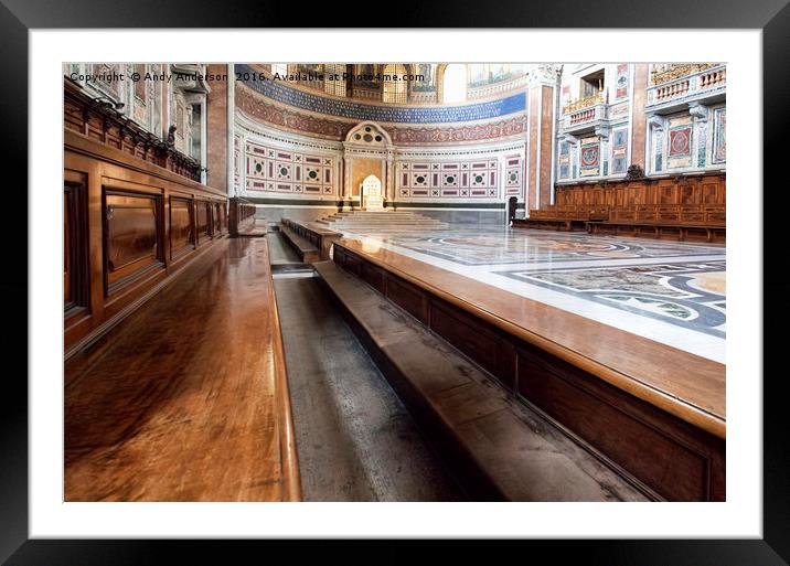 Rome - Church Basilica di San Giovanni in Laterano Framed Mounted Print by Andy Anderson