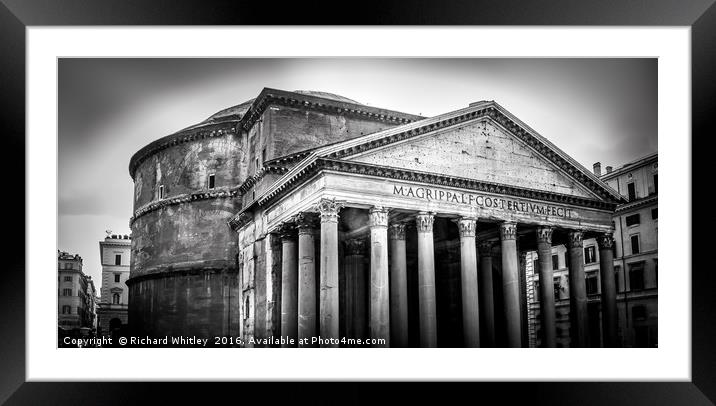 The Pantheon Framed Mounted Print by Richard Whitley