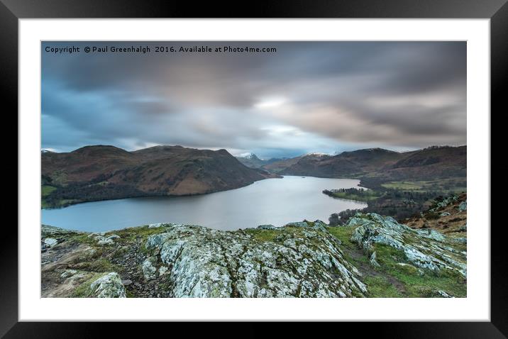 Yew Crag overlooking Ullswater Framed Mounted Print by Paul Greenhalgh