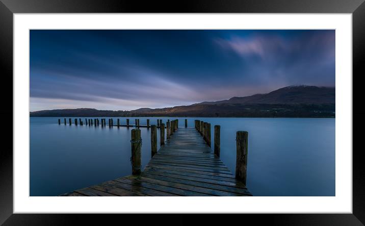 Brantwood Blue Dawn. Framed Mounted Print by Paul Andrews