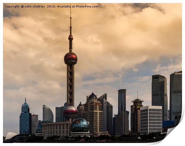 A View from the Bund Print by colin chalkley
