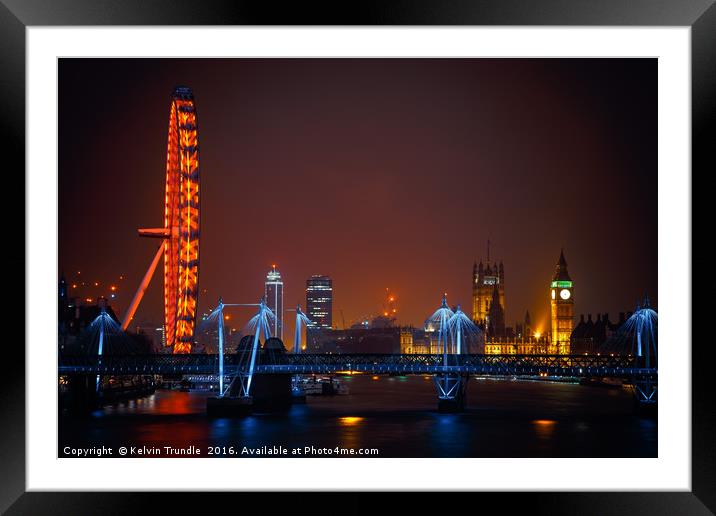 London Skyline Framed Mounted Print by Kelvin Trundle