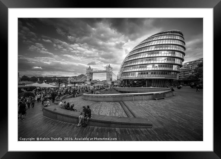 London Icons Framed Mounted Print by Kelvin Trundle
