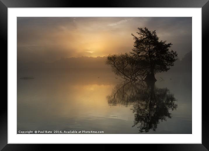 Misty Sunrise Framed Mounted Print by Paul Bate