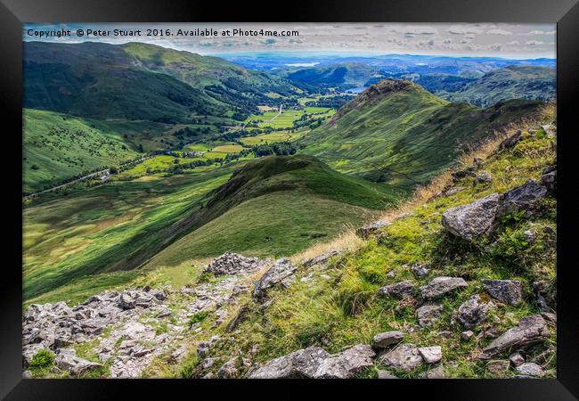 Helm Crag and Steel Fell Framed Print by Peter Stuart