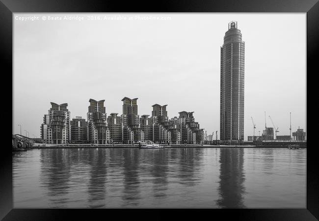 St George Wharf, London Framed Print by Beata Aldridge