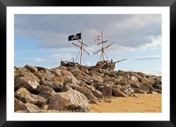 Grace Darling Pirate Ship  Framed Mounted Print by David Chennell