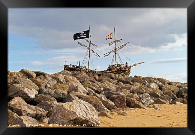 Grace Darling Pirate Ship  Framed Print by David Chennell