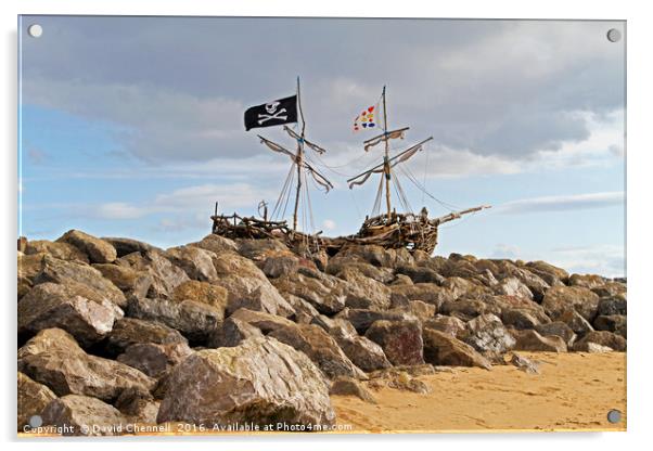 Grace Darling Pirate Ship  Acrylic by David Chennell