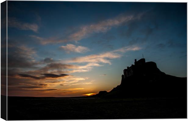 Lindisfarne Sunrise Canvas Print by Dave Hudspeth Landscape Photography