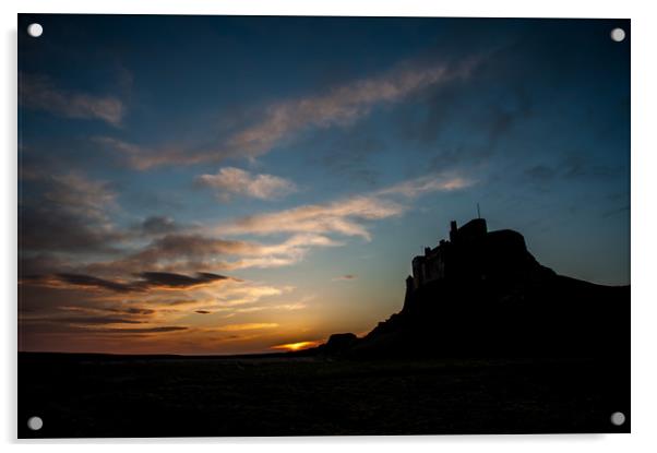 Lindisfarne Sunrise Acrylic by Dave Hudspeth Landscape Photography