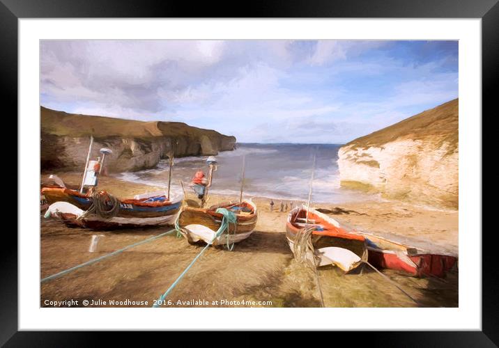 Flamborough Framed Mounted Print by Julie Woodhouse