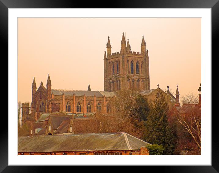 hereford cathedral Framed Mounted Print by paul ratcliffe