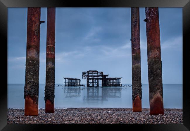 Brighton West Pier Framed Print by Simon West