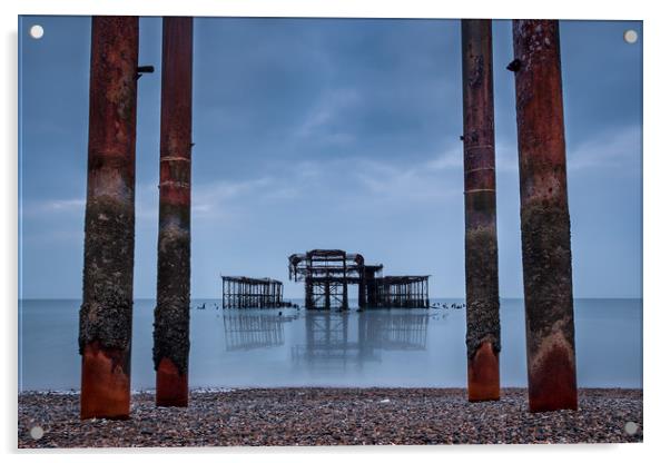 Brighton West Pier Acrylic by Simon West