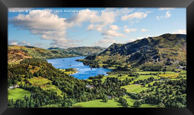 Lake Ullswater and Valley Framed Print by Reg K Atkinson