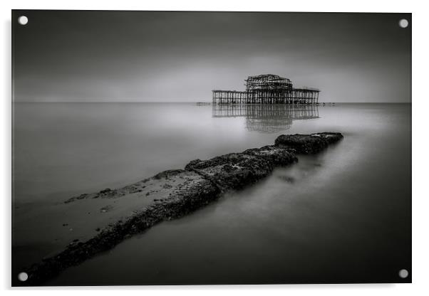 Brighton West Pier Acrylic by Simon West