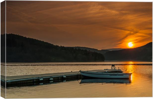 Ladybower Fishing Boat Canvas Print by Paul Andrews