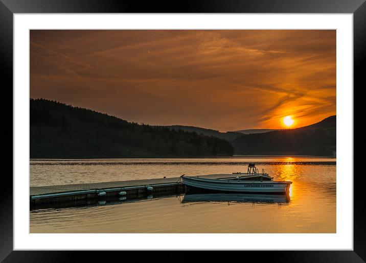 Ladybower Fishing Boat Framed Mounted Print by Paul Andrews