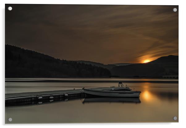 Ladbower Fishing Boat 3 Acrylic by Paul Andrews