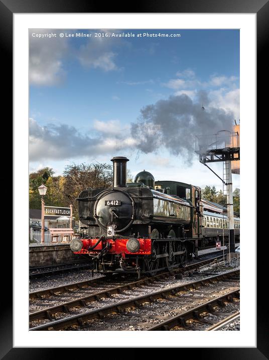 Buckfastleigh Steam train Framed Mounted Print by Lee Milner
